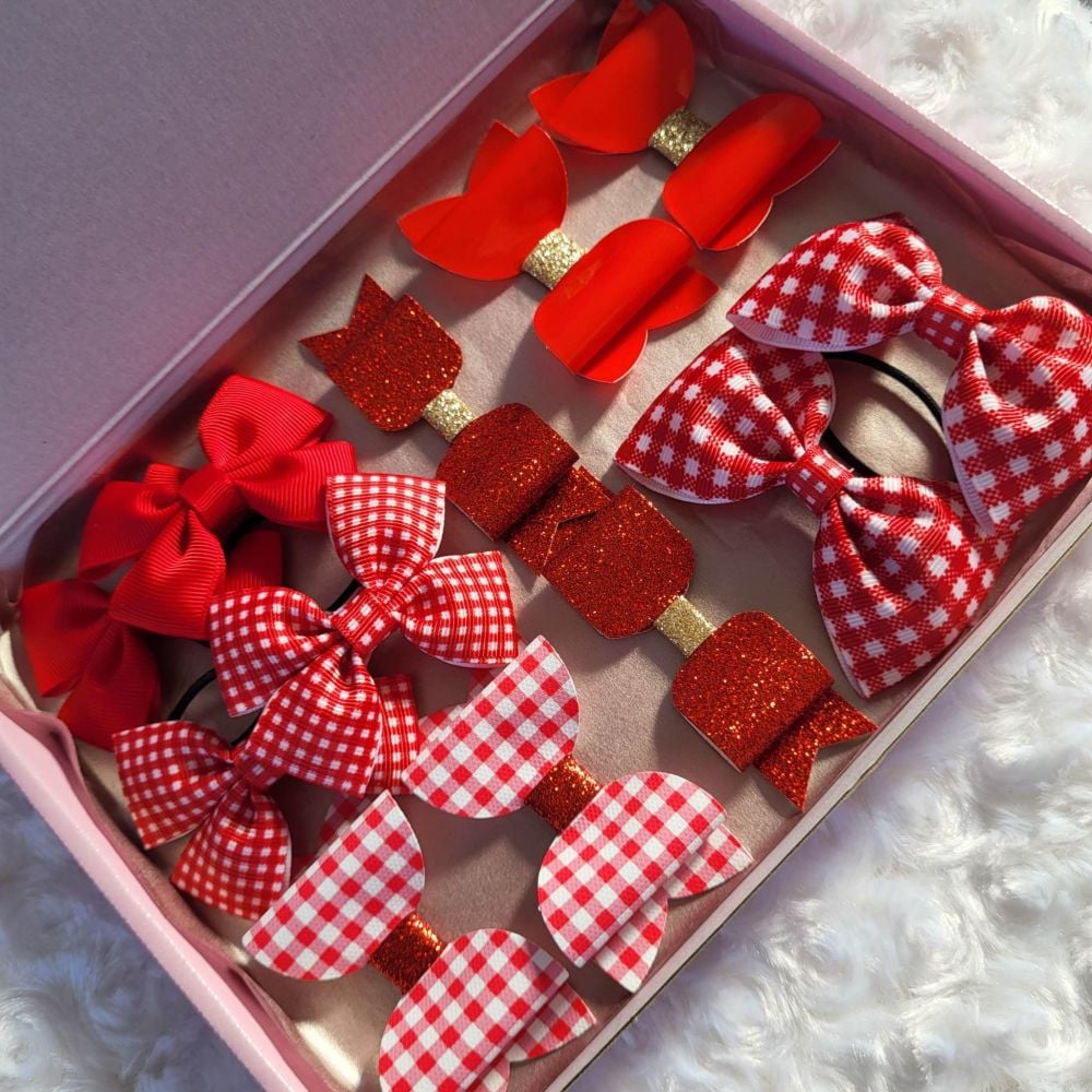 School Bow Box - Red