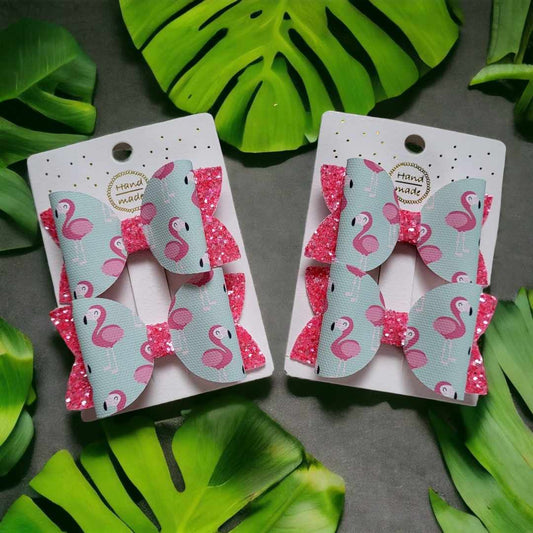 Flamingo Pigtail Set