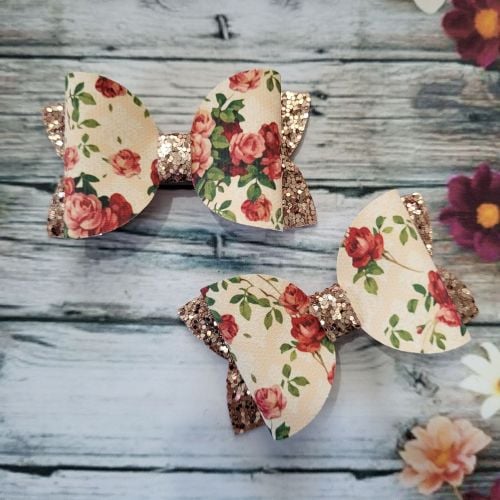 Golden Roses Pigtail Set