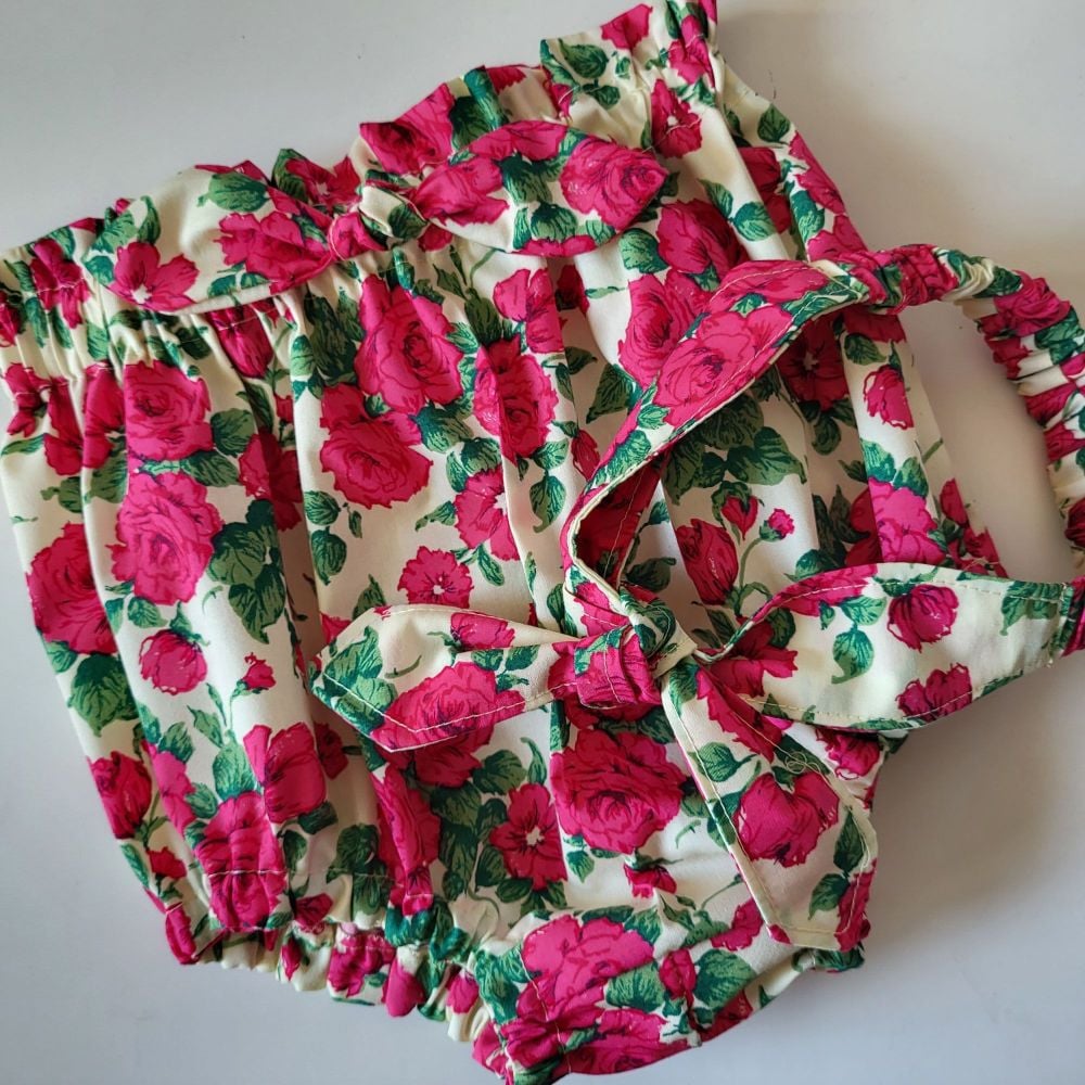 Yellow & Pink Roses Bummie Shorts