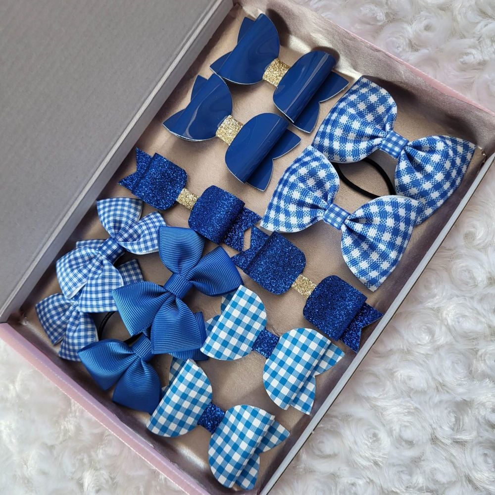 School Bow Box - Royal Blue