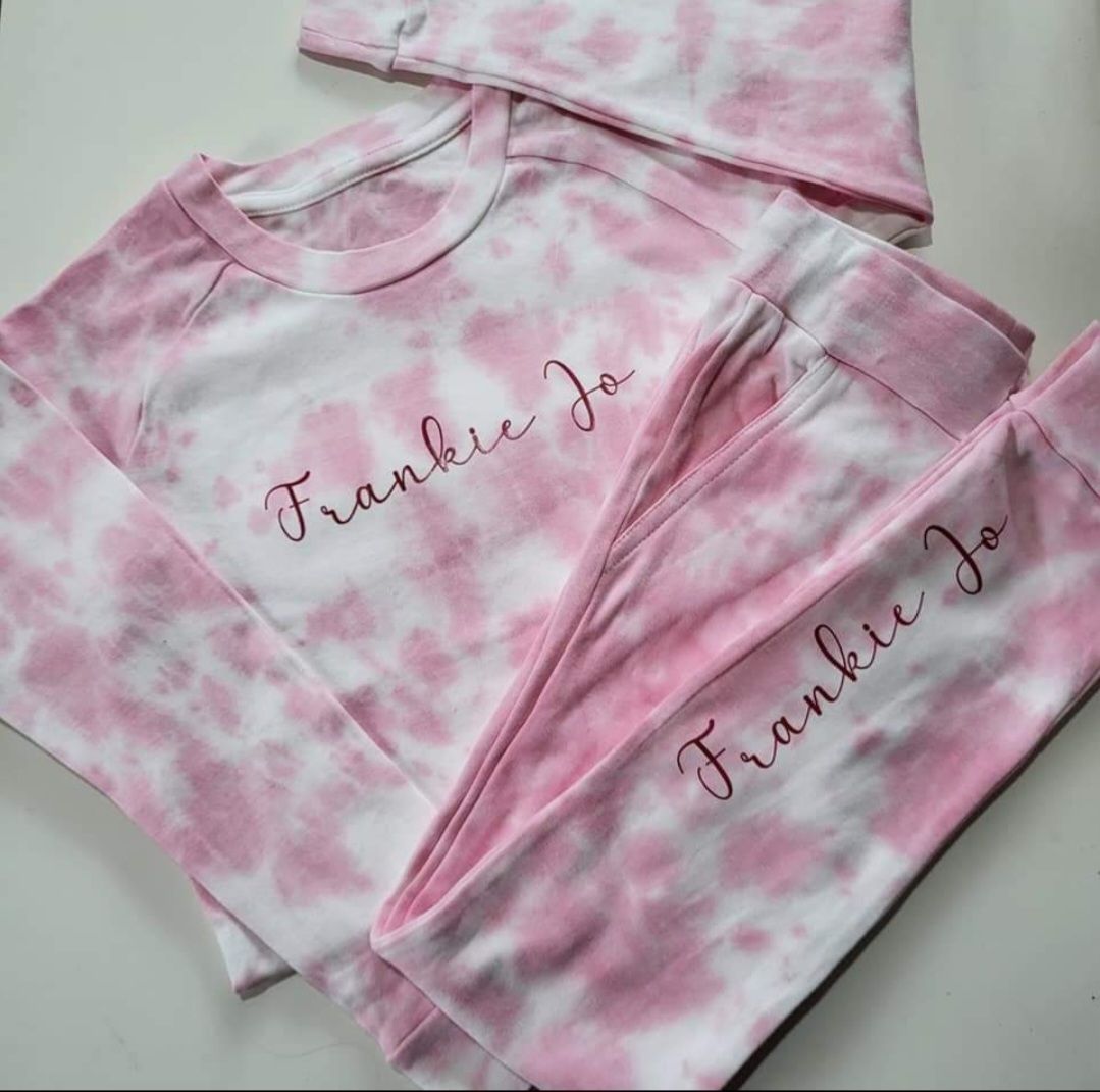 Pink Tie Dye Lounge Set