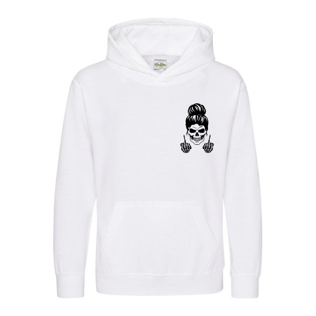 Lady Skull Middle Finger Hoodie