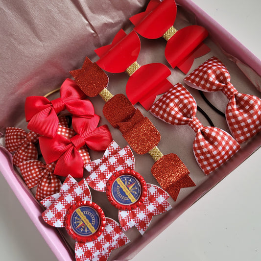 School Bow Box - Red