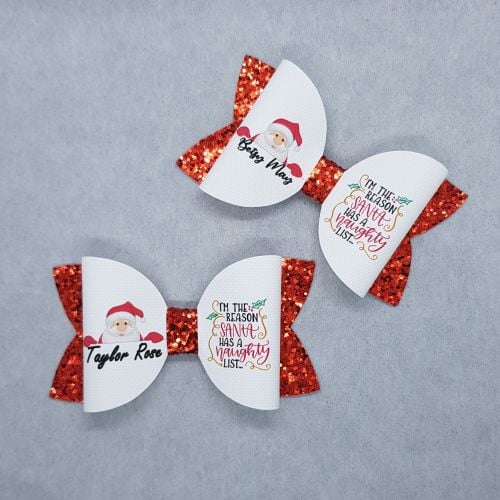 Personalised Naughty List Bow