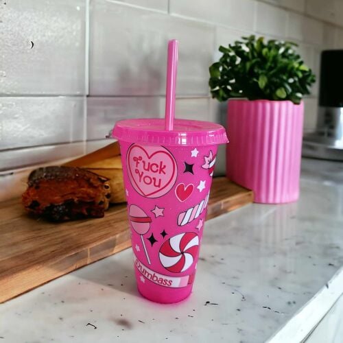 Pink Profanity Cold Cup