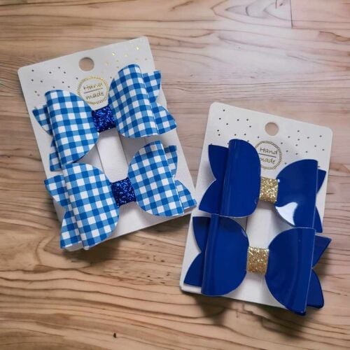 School Pigtail Set - Royal Blue