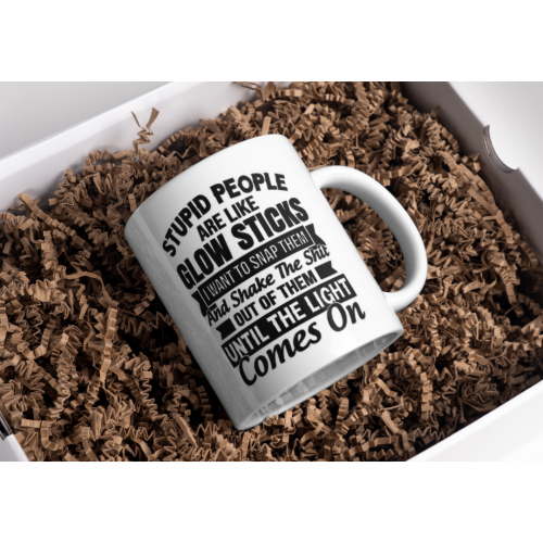 Stupid People Glowsticks Mug